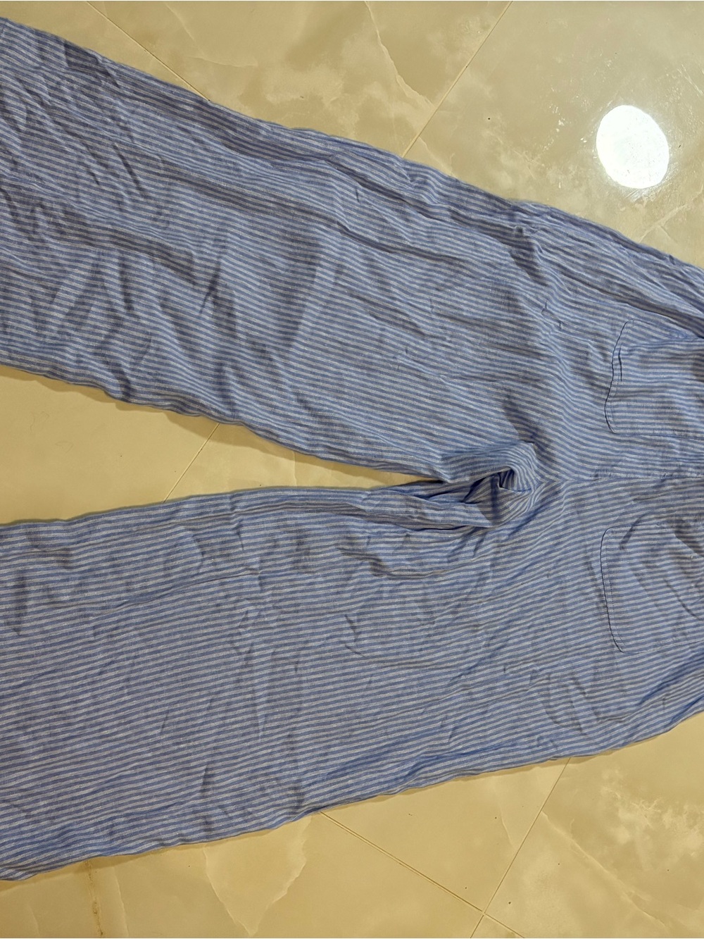 Ava & Viv Blue Striped woman’s Jogger Pants